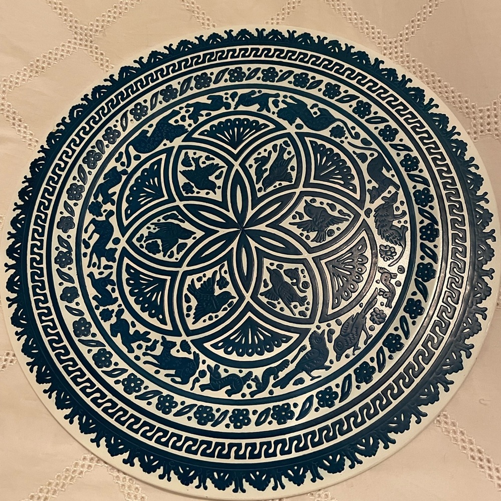 Olinala Wooden Carved Platter - 14”